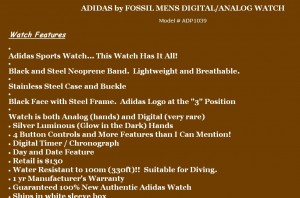 adidas 300x198 ADIDAS MENS DIGITAL/ANALOG WATCH   mine