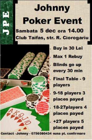 Johnny Poker Event Johnny Poker Event Johnny Poker Event Oradea